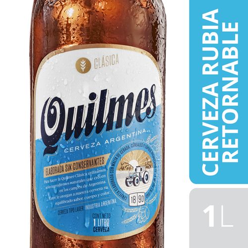 CERVEZA QUILMES ORIGINAL X 1 LIT                                                                    